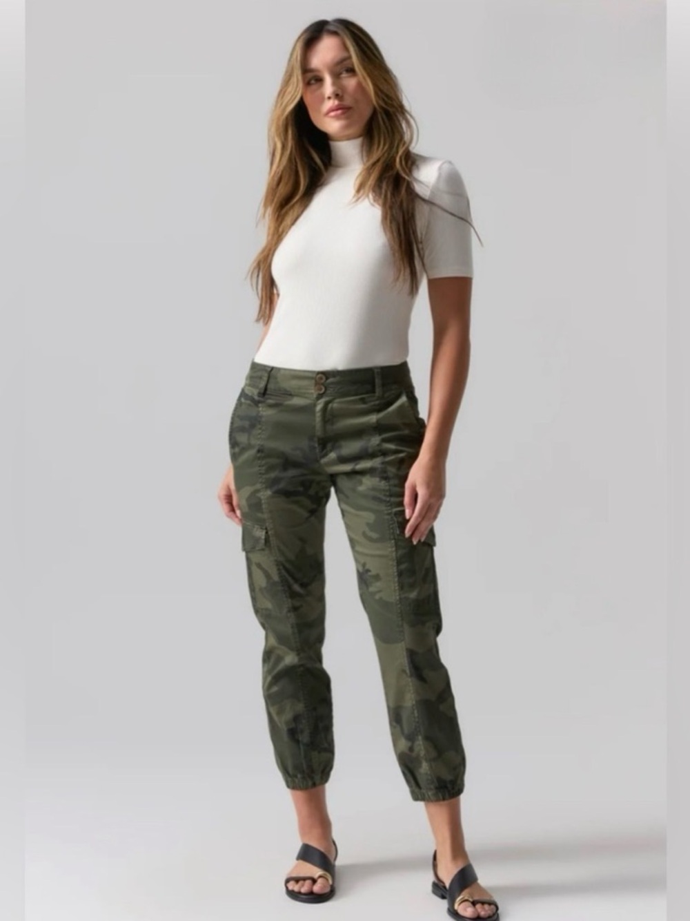 Camo Cargo Pants - Olive Green Sanctuary